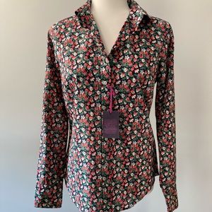 J. Crew Liberty Fabric Floral Button-up Shirt Size 4/S